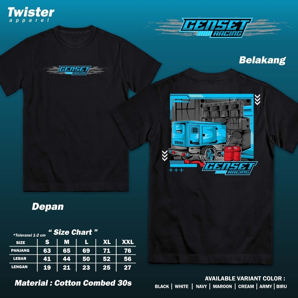 Kaos Sound System Audio Genset Racing - Baju Distro Horeg Vibes Soundman Operator Sound Sistem