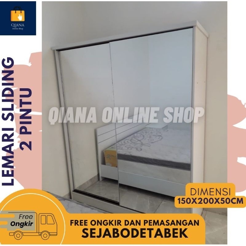

PROMO SPESIAL Lemari Pakaian Sliding 2 Pintu