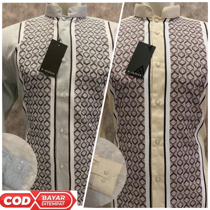 TERBARU BAJU KOKO DEWASA ALISAN LENGAN PANJANG | BAJU KOKO PUTIH | BAJU KOKO PUTIH MOTIF | BAJU KOKO