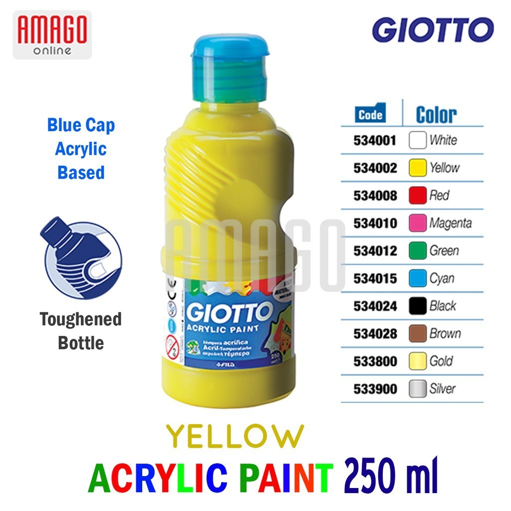 

GIOTTO Acrylic Paint Cat Akrilik 250 ml - warna Yellow - 534002