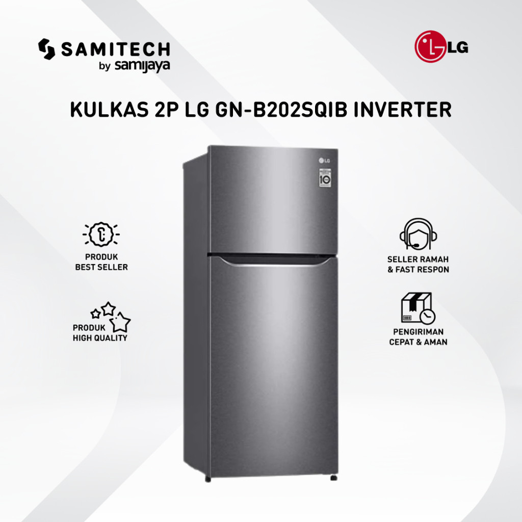 KULKAS LG GN-B202SQIB B202SQIB 202L INVERTER