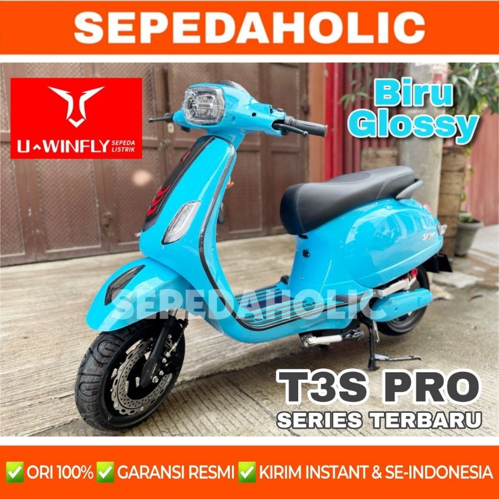 Sepeda Motor Listrik UWINFLY T3S PRO / T3 PRO / T3S NEW Double Disc Brakes 1200 Watt