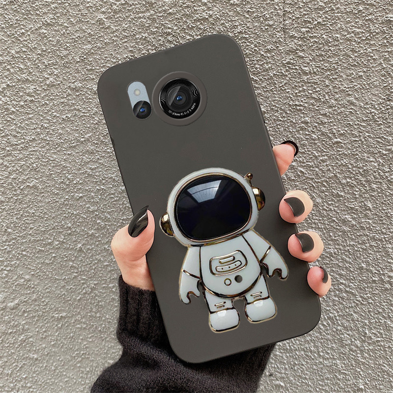 For Sharp Aquos R8 R8S Aquos R9 Pro Sense9 Case Astronaut Bracket Smooth Soft Silicone Anti Collisio