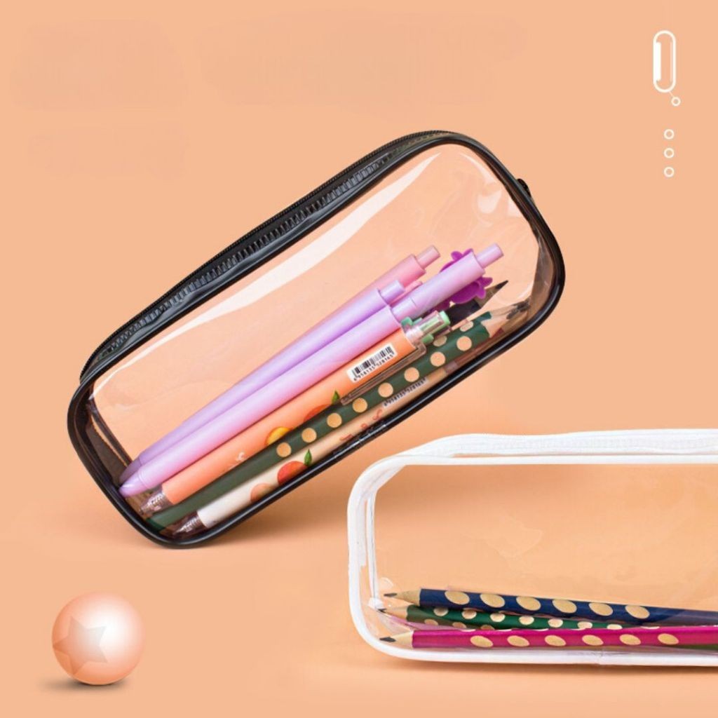 

GS - Kotak Pensil Sleting Transparan Minimalis Pouch Makeup / Pencil Case Sekolah Kantor STY7040