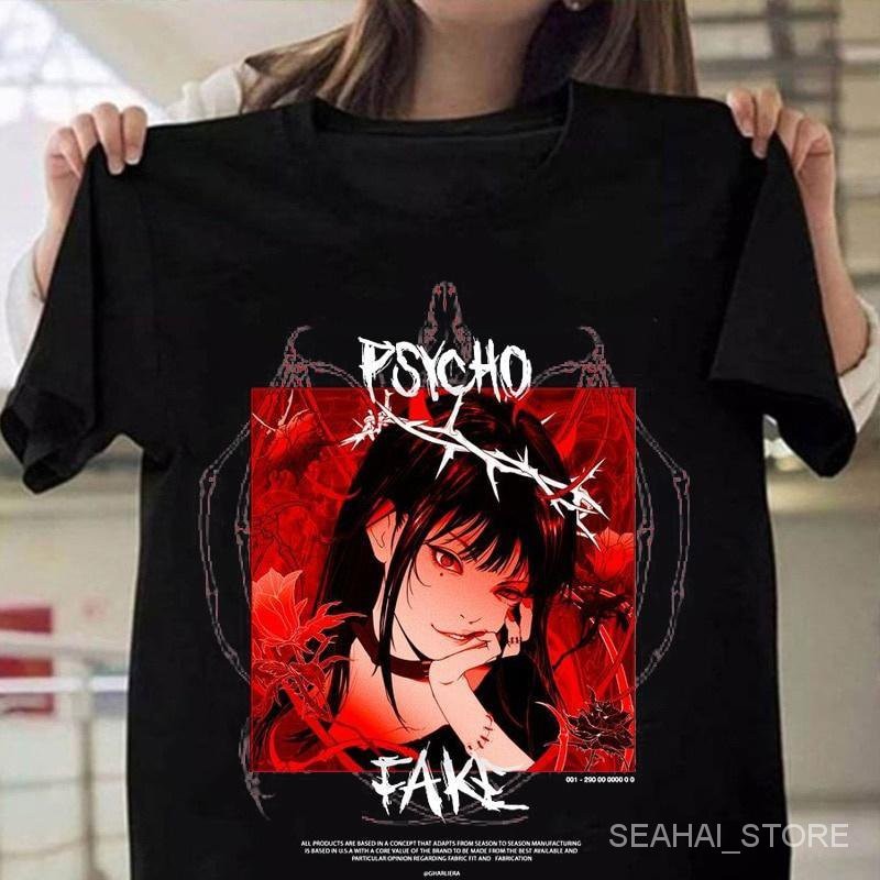 hawaiian outfit for women  Aesthetic Gothic Punk Short Sleeve T-Shirt O-Neck Women Summer Ulzzang