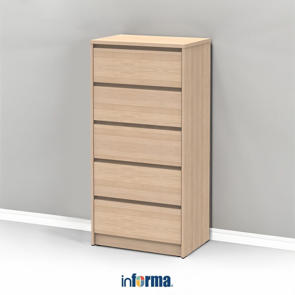 Informa Rana Laci Penyimpanan 5 Tingkat - Cokelat Maple Laci Kabinet Serbaguna Cabinet Penyimpanan I