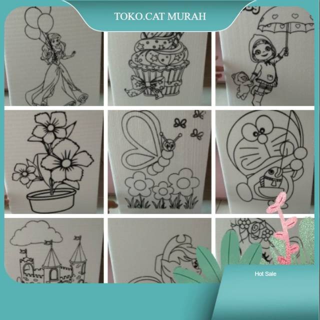 

Styrofoam/sterofom/gabus bergambar untuk mewarnai dan lukis isi 15 pcs