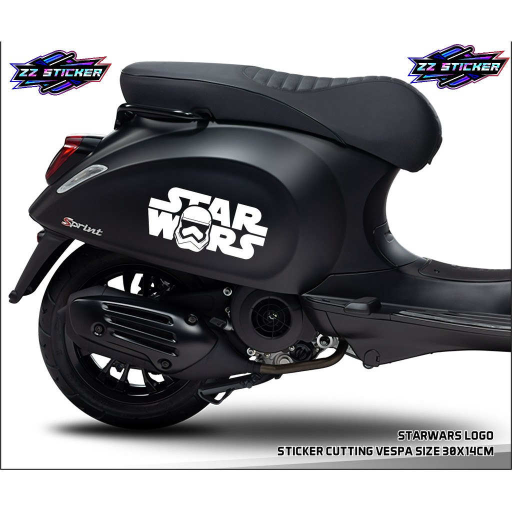 STICKER CUTTING STIKER MOTOR STRIPING CUTTING VESPA SC VSP SPRINT LX SCOOPY LOGO STARWARS