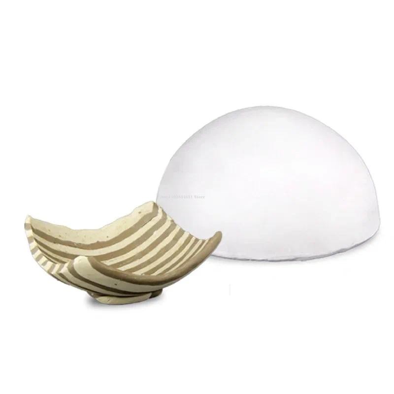 

Semi-round Plaster Clay Mold Can Be Reused Pottery Supplies DIY Ceramics Model Manual Round Bowl Creative Modeling Making Tools