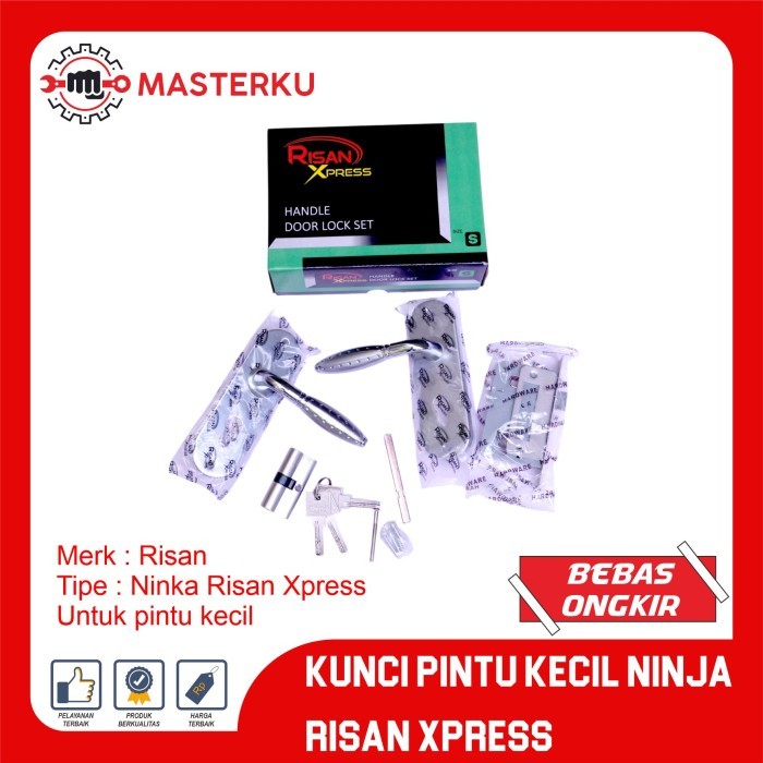 Kunci Pintu Kecil Ninja Risan Xpress/Kunci Pintu Set/Door Lock Set/Handle Lock Set/Kunci pintu Risan