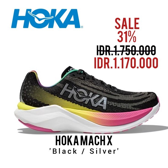 HOKA MACH X 'BLACK SILVER 'ORIGINAL - .5