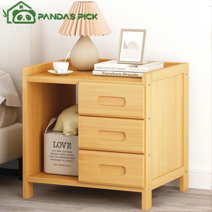 Lemari Kecil Nakas Meja Samping Tempat Tidur Bambu Kamar Tidur Kecil Modern Minimalis Lemari Mini