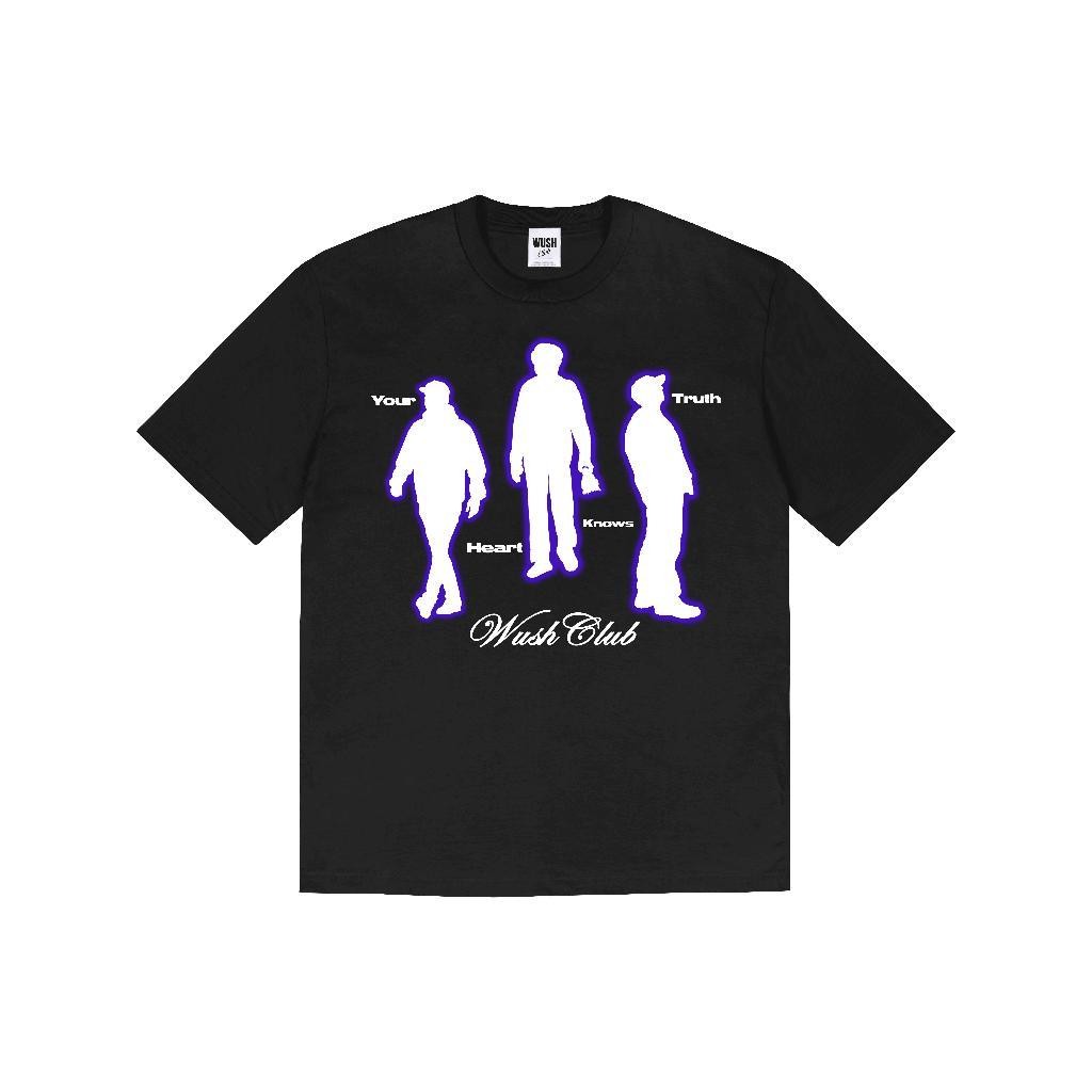 Wush Club 24s T Shirt Baju kaos Distro Pria Wanita Streetwear Tebal Terbaru YOURS Crew-neck fashion 