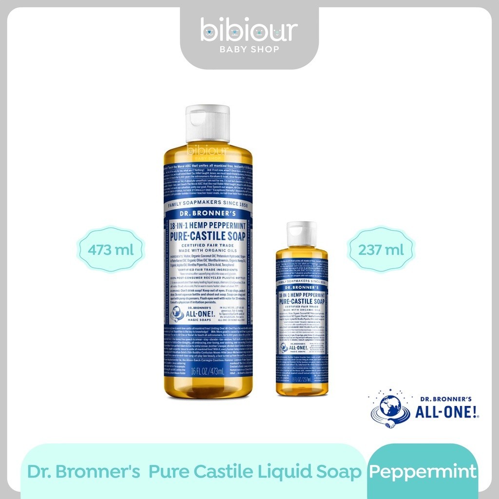 Dr. Bronner's Pure Castile Liquid Soap - Peppermint