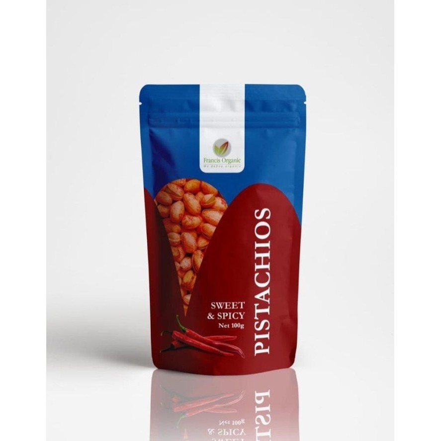 

Francis Organic Pistachios Sweet And Spicy Pistachio Rasa Pedas Manis