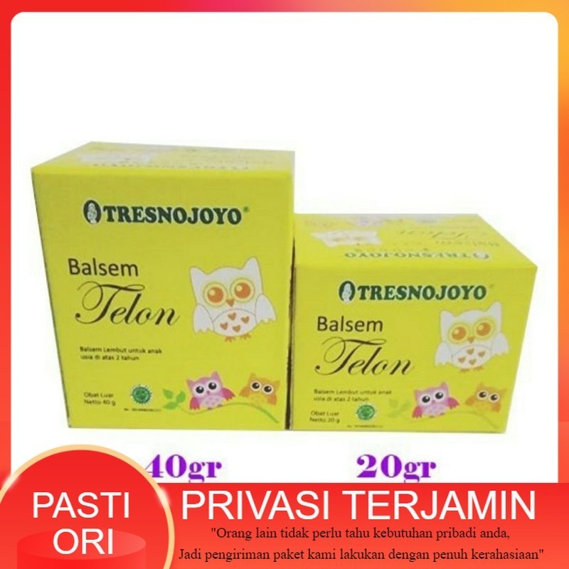 Tresno Joyo BALSEM TELON / Balsem Telon Anak Tresno Joyo 20 gram / 40 gram Original -Balsem bayi Tre