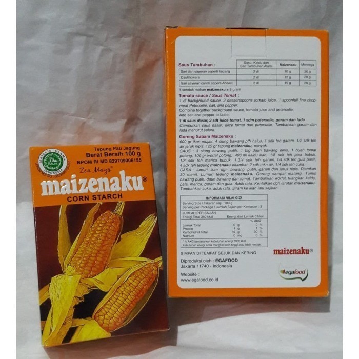 

Maizenaku Tepung pati Jagung Corn Starch 100 gr Maizena mizena