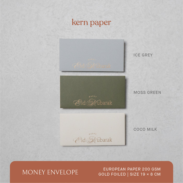 

Andma Money Envelope - Eid Mubarak | Angpao Lebaran Idul Fitri Amplop THR - Modern, Ice Grey