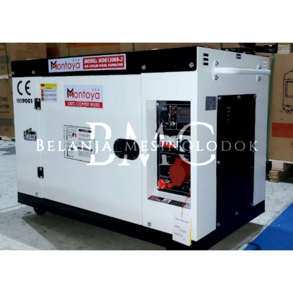 Genset Silent Diesel Solar 10 KVA 3 Phase Montoya MDG 13000-3 USA Technology