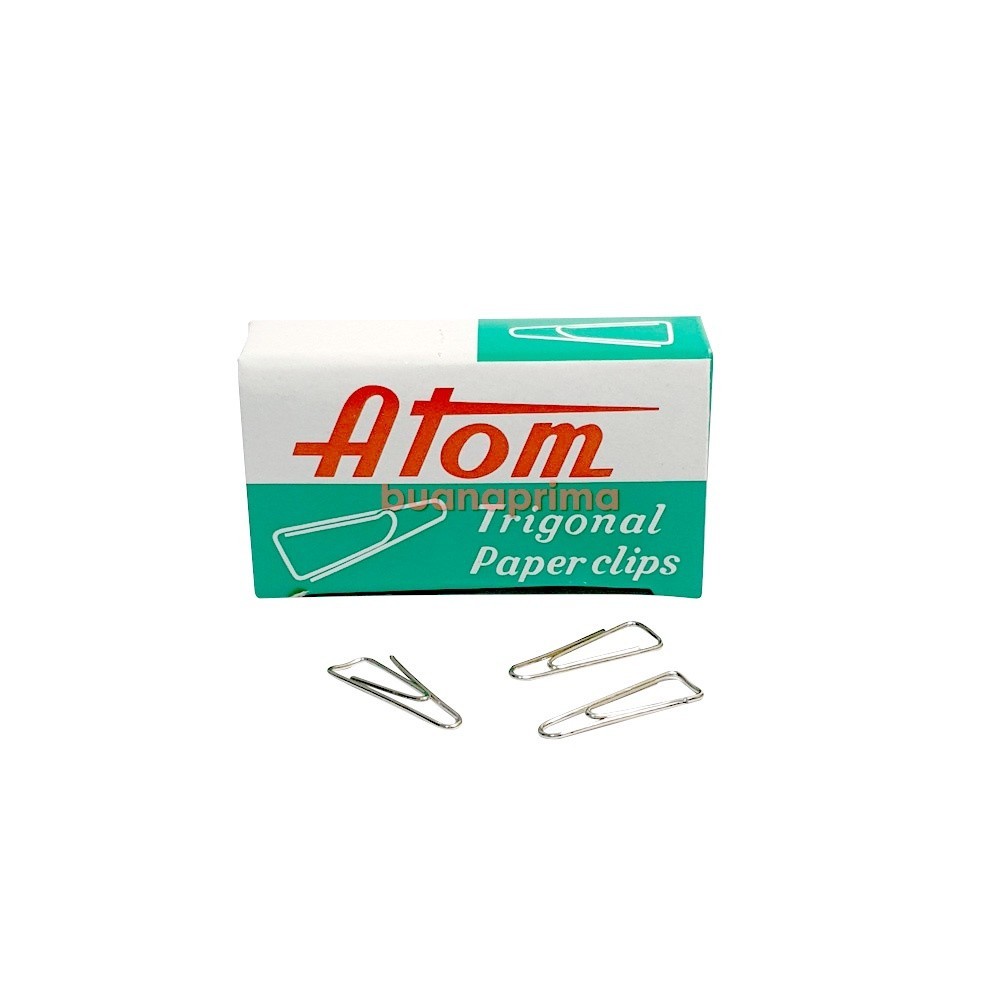 

Atom Paper Clip no 1 3 5 Triagonal Clip Penjepit Kertas Kawat Segitiga