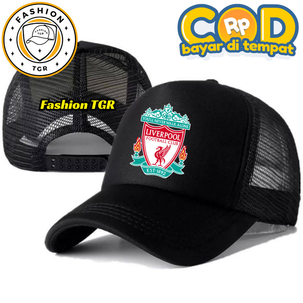 Fashion TGR Topi Trucker LIVERPOOL - Topi Distro LIVERPOOL Logo - Topi LIVERPOOL Premium - Topi Pria