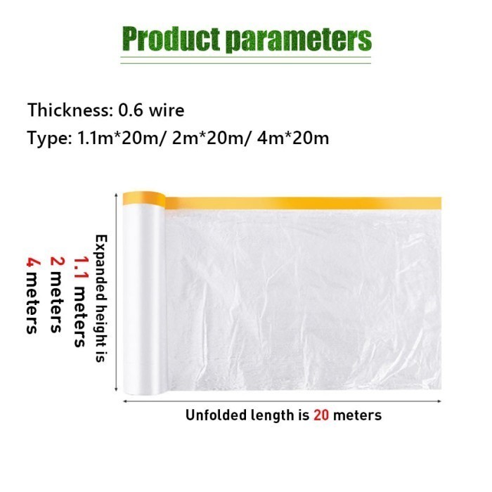 

nth 20m covering film masking tape plastik masking repair |oil