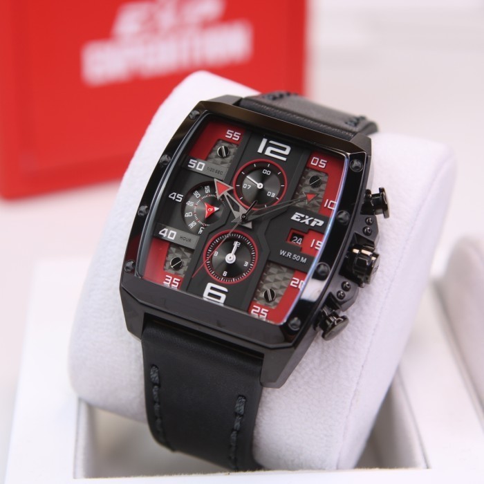 EXPEDITION E6636 / E 6636 BLACK RED TALI KULIT PRIA. ORIGINAL
