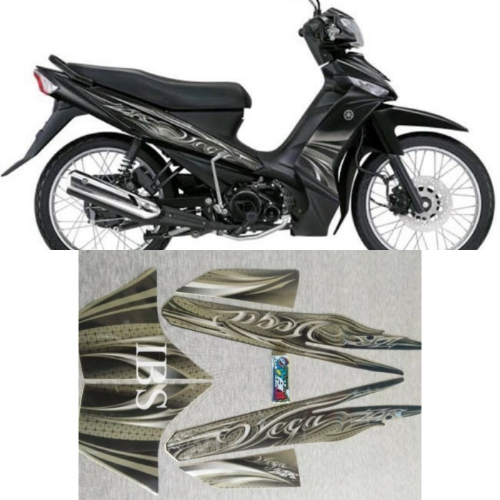 STRIPING VEGA ZR HITAM 2011 STIKER ORI YAMAHA POLET PLISIR