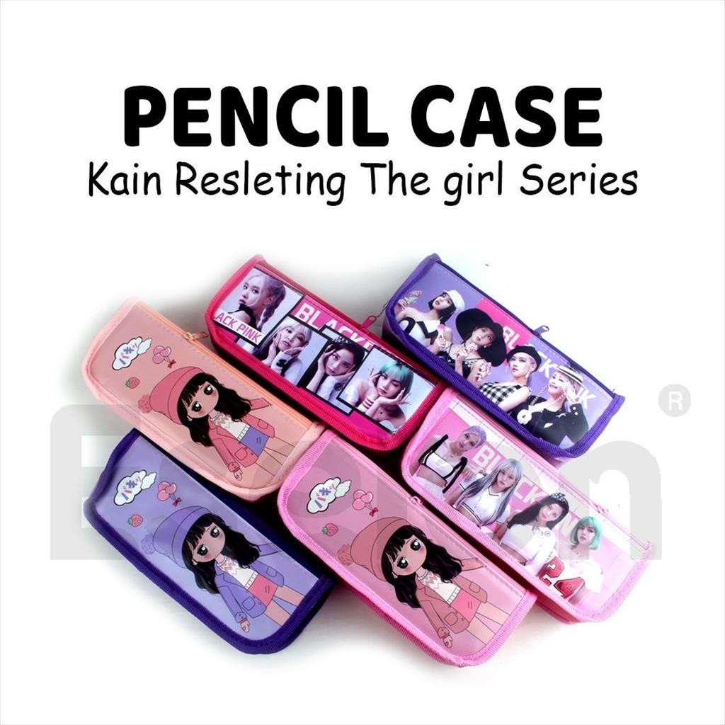 

[MaxMart] Kotak Pensil Kain NoSpons Resleting 5291 / 5264 / Kotak Pensil NoSpons Girl