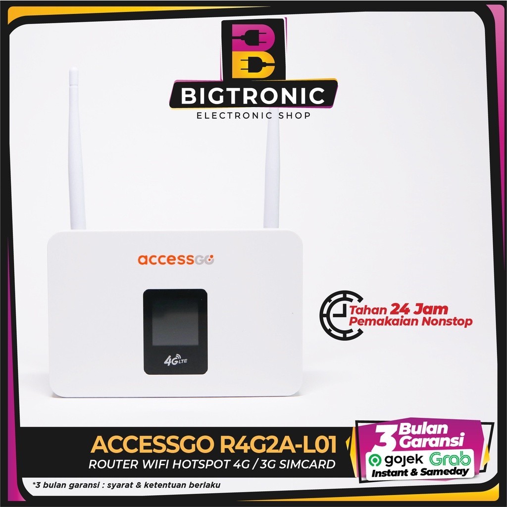 Router Wifi Sim Card 4G AccessGo R4G2A - L01 Custom Imei - Bigtronik GARANSI ORIGINAL