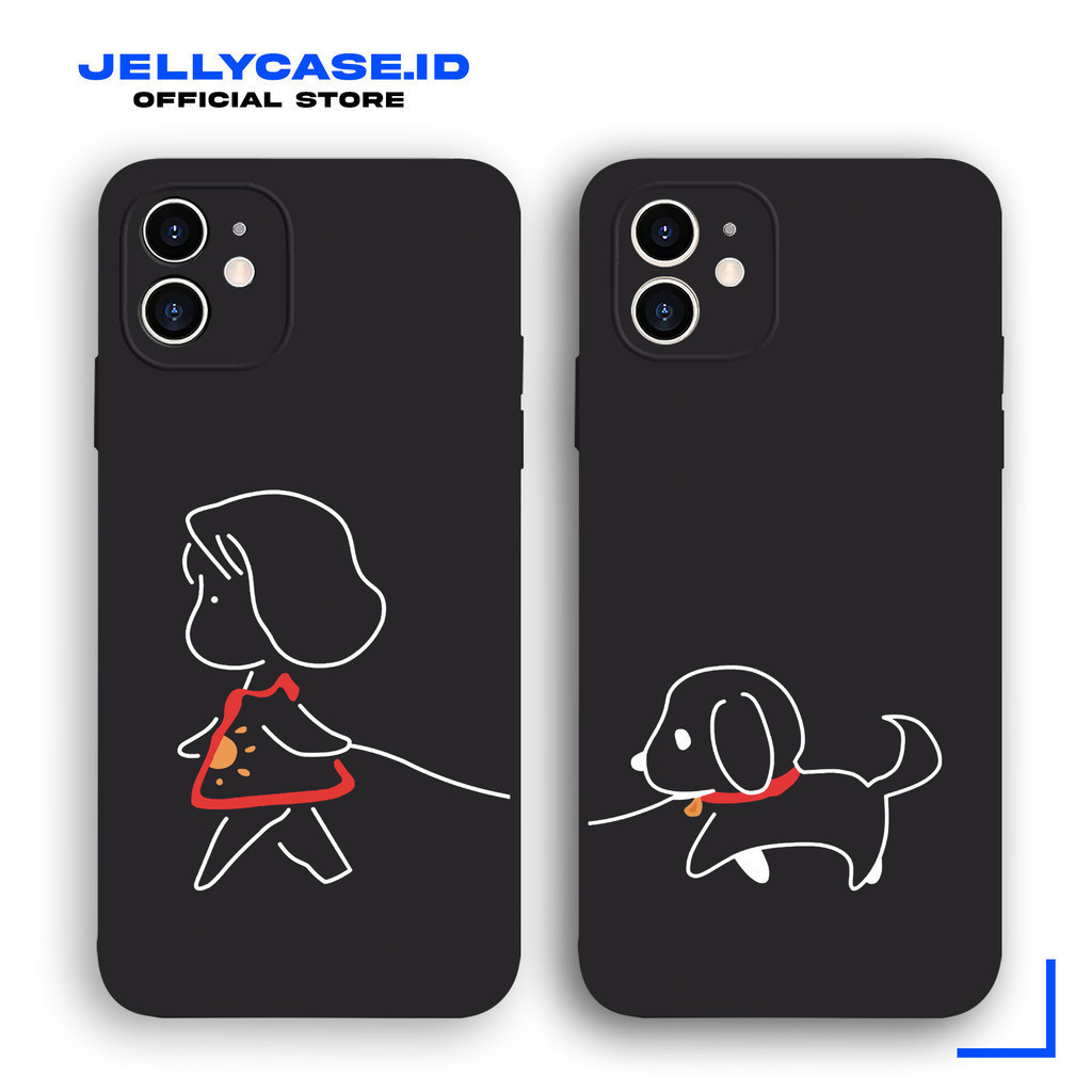 Soft Case Infinix Note 30 Hot30 Smart 7 Smart5 Hot10Play Hot 9 Play Note12 JE336 Stickman Girl with Puppy Softcase HP Aesthetic Casing Jelly Anime Kartun CameraPro