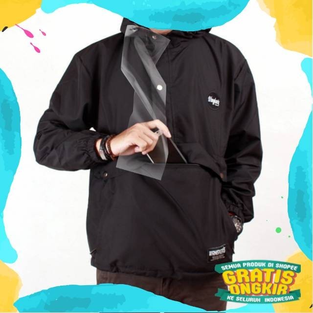 Jaket cagoule simple wangkers original/ putih Rmy Hijau coklat Pink