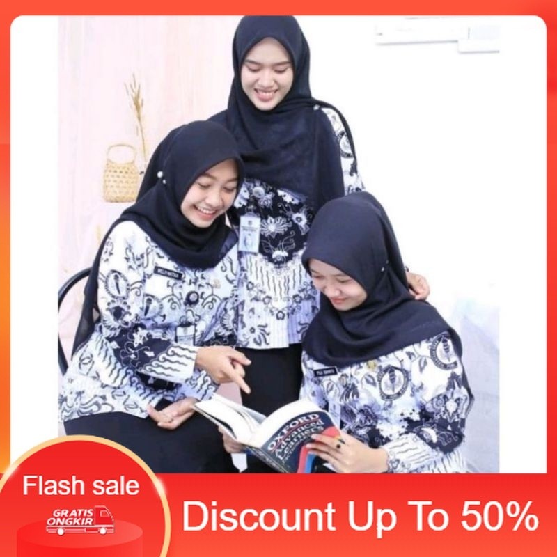 PROMO Baju PGRI terbaru 2022 pria wanita lapis furing - Batik PGRI wanita terbaru 2022