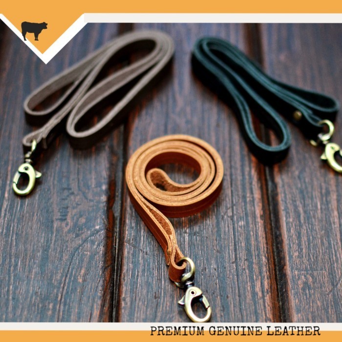 

PROMO!! -GENUINE LEATHER TALI ID CARD LANYARD NAME TAG GANTUNGAN TALI ID CARD