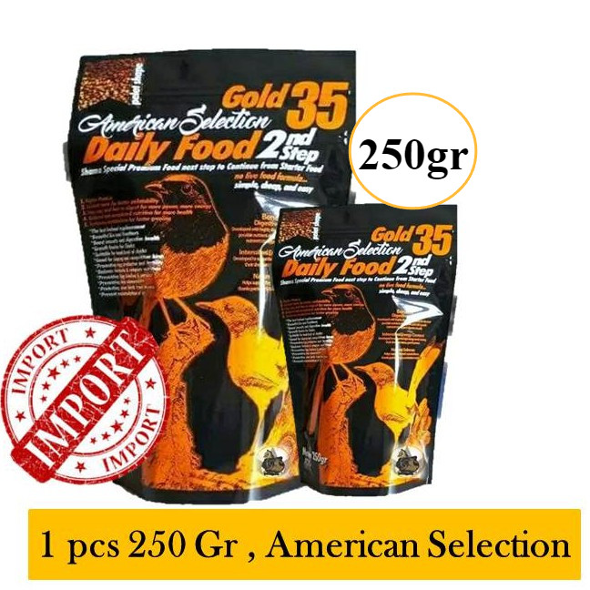 PAKAN BURUNG HARIAN AMERICAN SELECTION AMS GOLD 35 PAKAN MURAI KACER