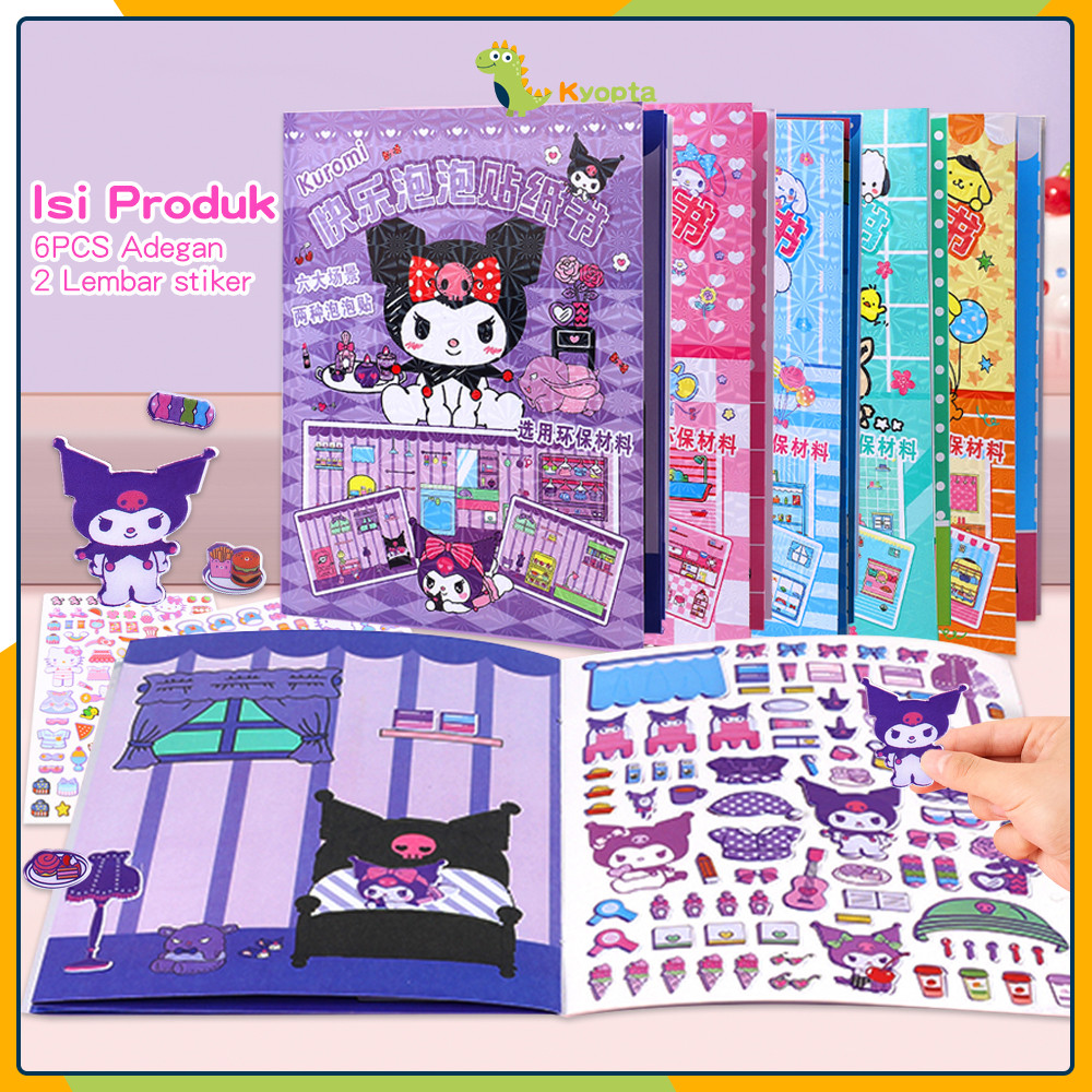 Kyopta Sticker book Quiet book aesthetic diy Buku sticker 3d Quiet book busy book buku