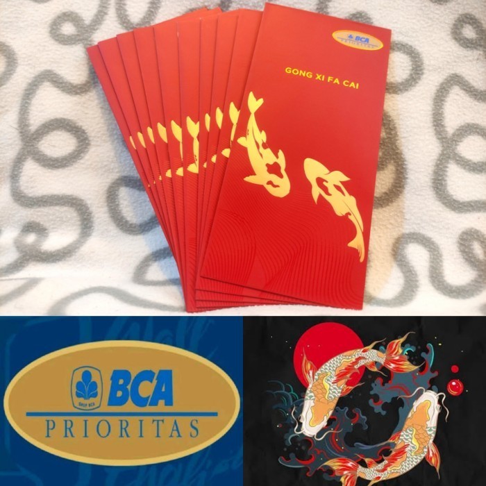 

BCA PRIORITAS 2024 isi 10 ikan koi bank limited angpao amplop