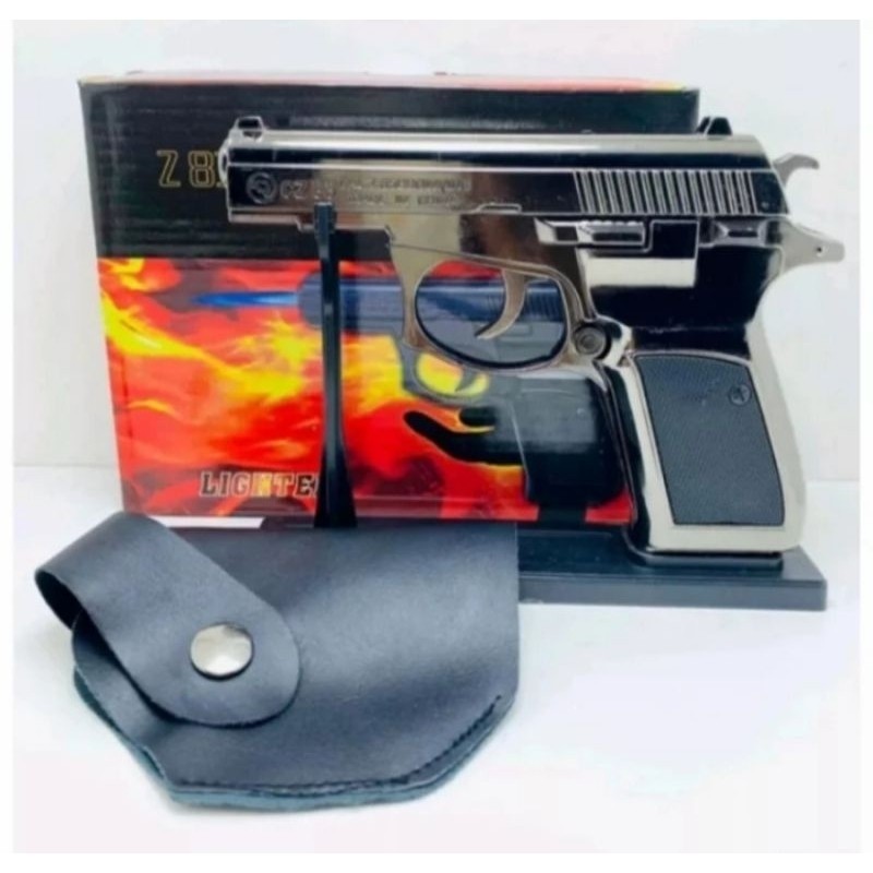 cso korek unik Korek Api Gas Pistol Matches Makarov Austria Silver Fre Sarung