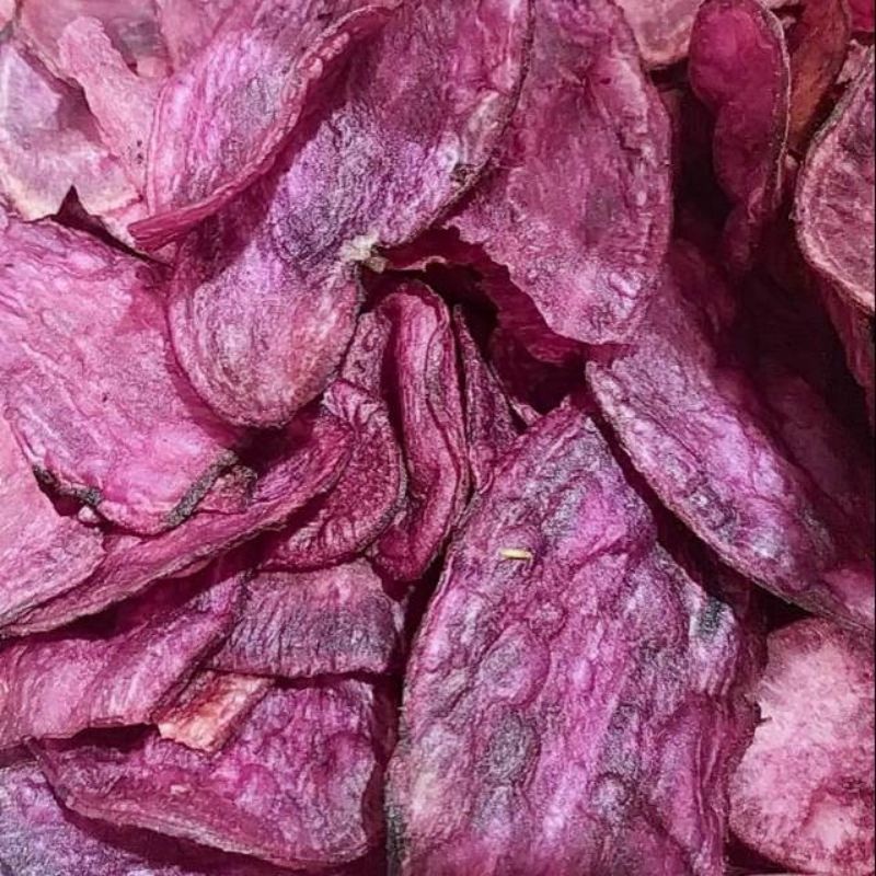 

KERIPIK UBI UNGU 190 GRAM GURIH MANIS RENYAH | SNACK KILOAN