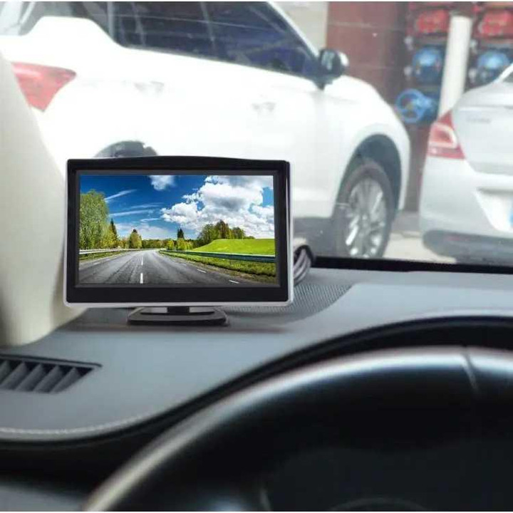 Monitor Rear View Parkir Mobil TFT LCD 5 Inch Mundur Subwoofer Kolong Midi Remot Besar Subwoper Vide