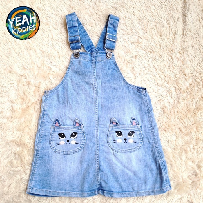 OVERALL DENIM DRESS HnM KIDS ANAK PEREMPUAN SIZE 2 3 TAHUN