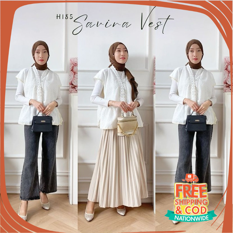 GAMIS LEBARAN IDUL FITRI/ [ORI] SAVIRA VEST / VEST BANGKOK / KOREAN STYLE / ROMPI / OUTER