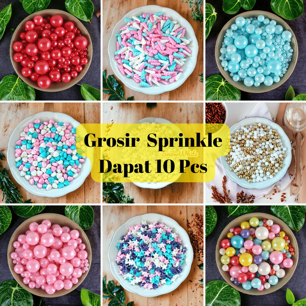 

Grosir Sprinkle Manik Manik Dekorasi Kue isi 10 pcs