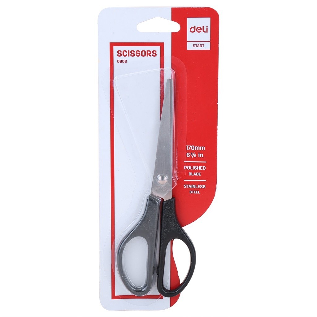 

Deli Scissors / Gunting Stainless 17cm - E0603