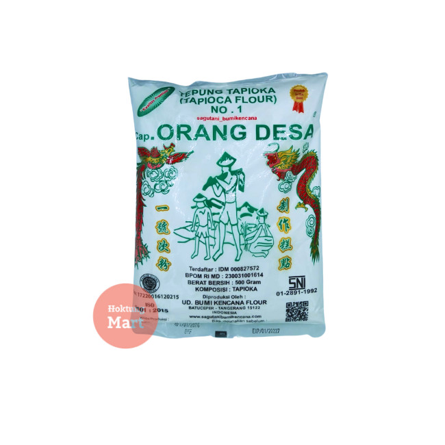 

Cap Orang Desa Tapioka Sagu Tani No. 1 Bumi Kencana Flour 500gr Tepung