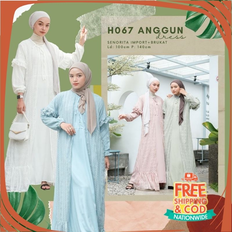 GAMIS LEBARAN IDUL FITRI/ [ORI] ANGGUN DRESS / GAMIS KONDANGAN / GAMIS BRUKAT / GAMIS PESTA MUSLIMAH
