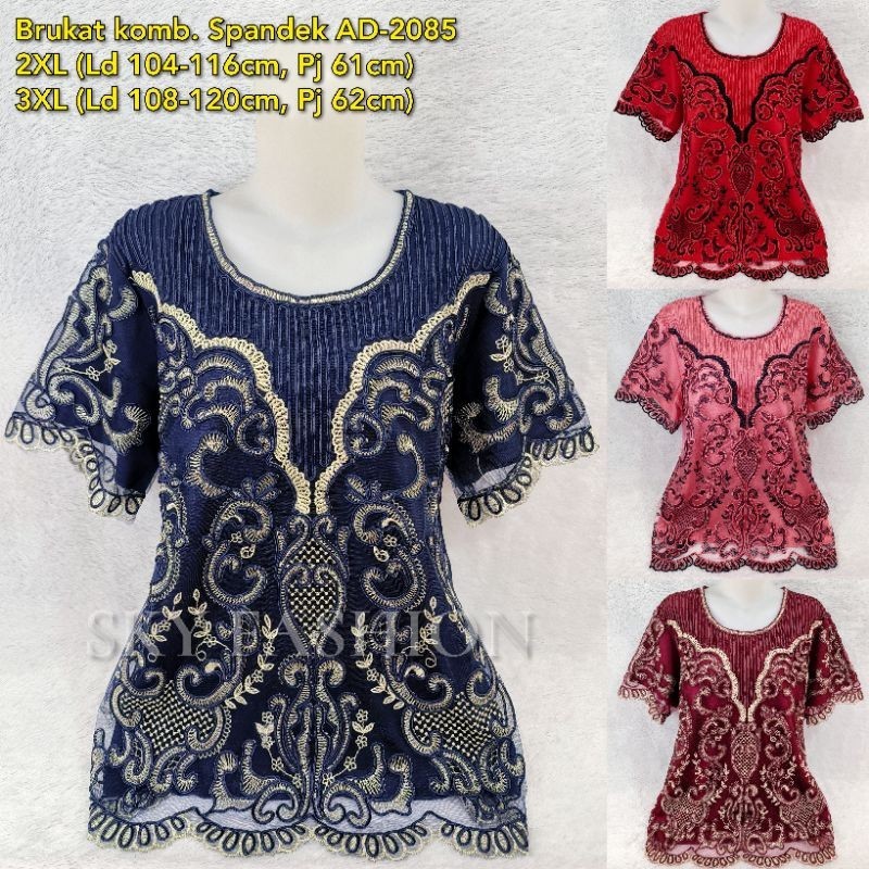 BLOUSE BRUKAT IMPORT WANITA/BAJU ATASAN ORANG TUA #2086