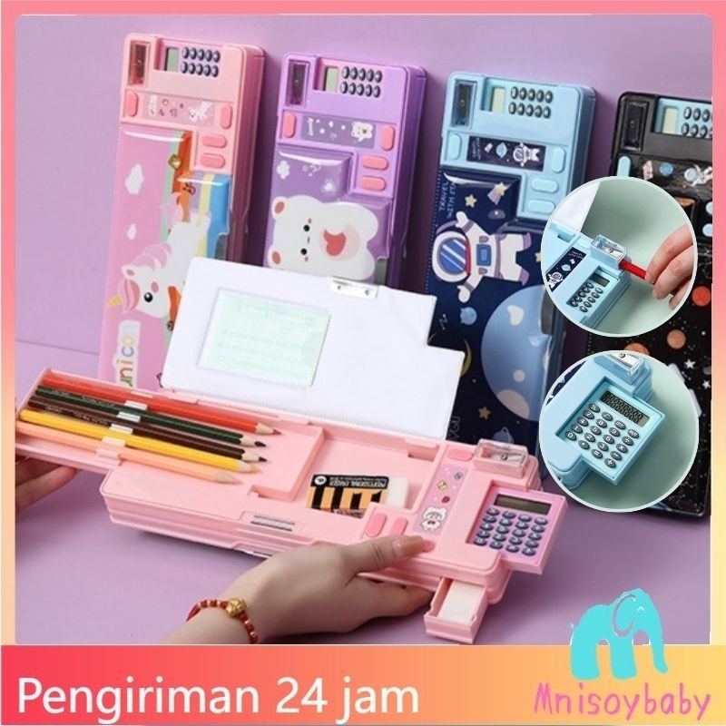 

【COD】Pop Out Pencil Case Kalkulator Pencil Case Multifungsi Kotak Pensil dengan Kalkulator /Rautan Pensil Desain Hewan Organizer Alat Tulis Untuk Anak Laki-laki/Perempuan