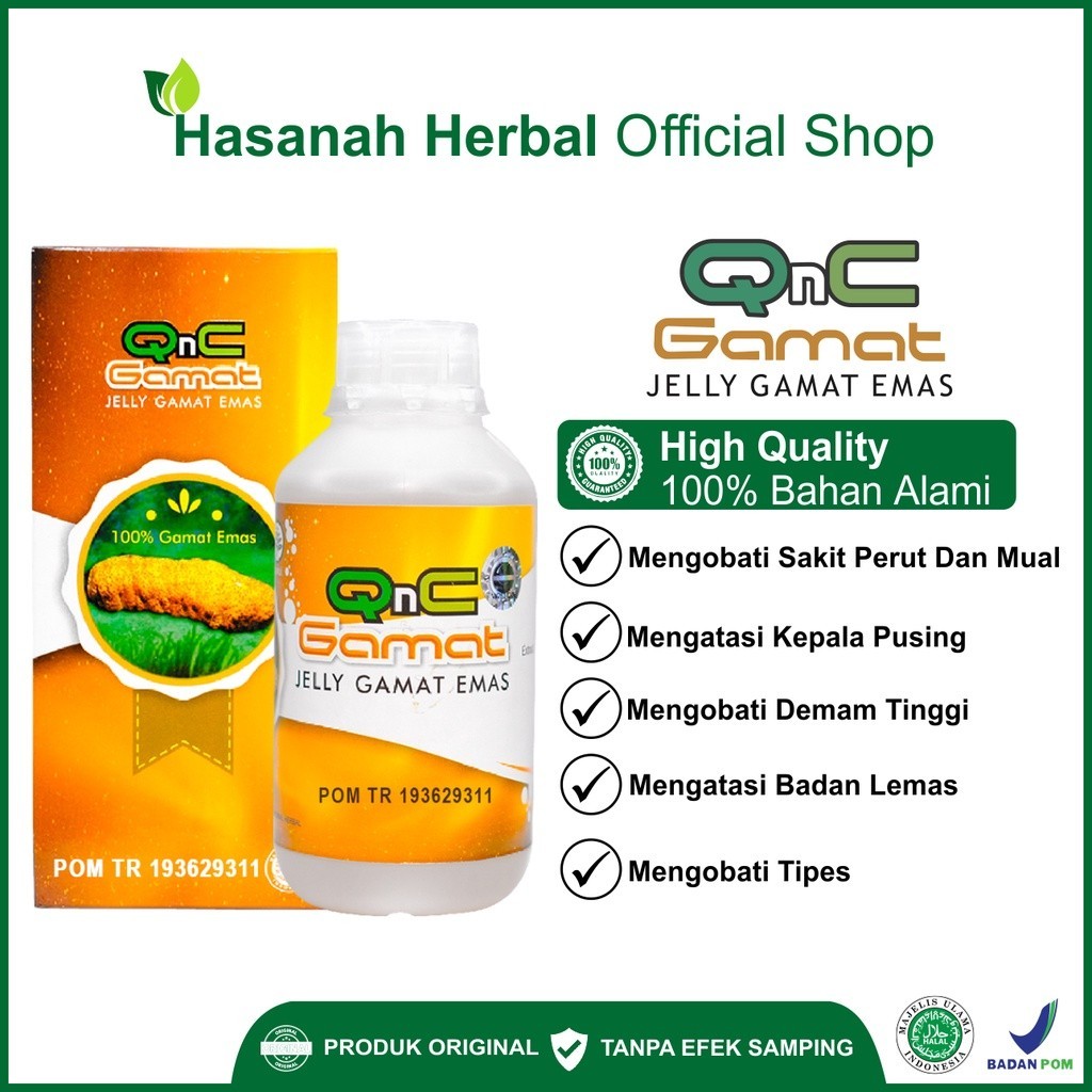 Obat Tipes Types Typus cina dan Demam Tinggi Untuk Anak & Dewasa QnC Jelly Hamat Emas Herbal