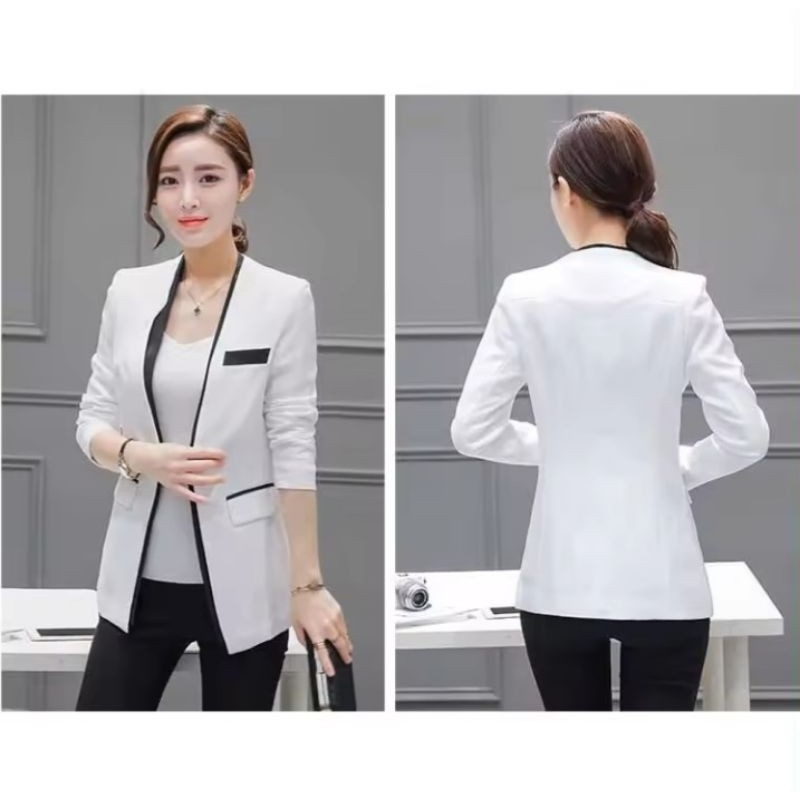 jas wanita putih/Jas formal wanita putih/Jas korean style